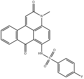 4-fluoro-N-(3-methyl-2,7-dioxo-2,7-dihydro-3H-naphtho[1,2,3-de]quinolin-6-yl)benzenesulfonamide,670259-16-2,结构式