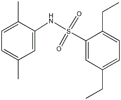 N-(2,5-dimethylphenyl)-2,5-diethylbenzenesulfonamide Structure