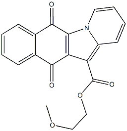 2-methoxyethyl 6,11-dioxo-6,11-dihydrobenzo[f]pyrido[1,2-a]indole-12-carboxylate Structure