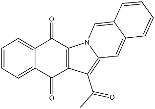 13-acetylbenzo[5,6]indolo[1,2-b]isoquinoline-5,14-dione Struktur