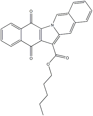 pentyl 5,14-dioxo-5,14-dihydrobenzo[5,6]indolo[1,2-b]isoquinoline-13-carboxylate Structure