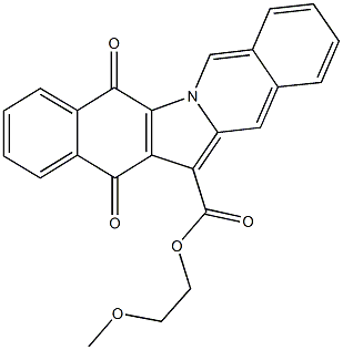 2-methoxyethyl 5,14-dioxo-5,14-dihydrobenzo[5,6]indolo[1,2-b]isoquinoline-13-carboxylate Structure