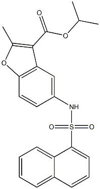 isopropyl 2-methyl-5-[(1-naphthylsulfonyl)amino]-1-benzofuran-3-carboxylate Structure