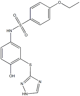 4-ethoxy-N-[4-hydroxy-3-(1H-1,2,4-triazol-3-ylsulfanyl)phenyl]benzenesulfonamide,670267-88-6,结构式