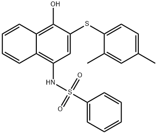 N-{3-[(2,4-dimethylphenyl)sulfanyl]-4-hydroxy-1-naphthyl}benzenesulfonamide Structure