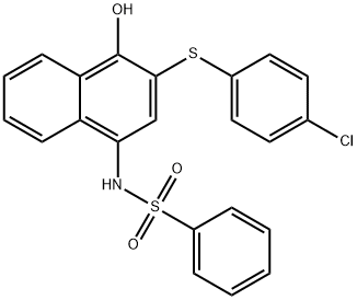 N-{3-[(4-chlorophenyl)sulfanyl]-4-hydroxy-1-naphthyl}benzenesulfonamide Structure