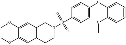 6,7-dimethoxy-2-{[4-(2-methoxyphenoxy)phenyl]sulfonyl}-1,2,3,4-tetrahydroisoquinoline|