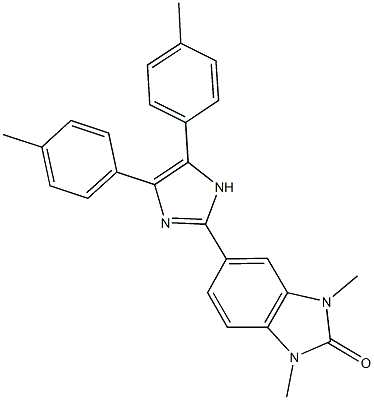 5-[4,5-bis(4-methylphenyl)-1H-imidazol-2-yl]-1,3-dimethyl-1,3-dihydro-2H-benzimidazol-2-one Structure