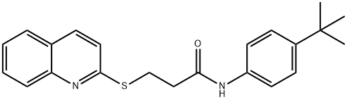 N-(4-tert-butylphenyl)-3-(2-quinolinylsulfanyl)propanamide Structure