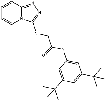 N-(3,5-ditert-butylphenyl)-2-([1,2,4]triazolo[4,3-a]pyridin-3-ylsulfanyl)acetamide Structure