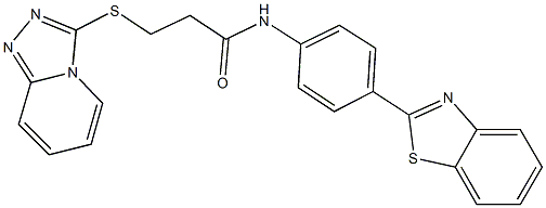 N-[4-(1,3-benzothiazol-2-yl)phenyl]-3-([1,2,4]triazolo[4,3-a]pyridin-3-ylsulfanyl)propanamide Struktur
