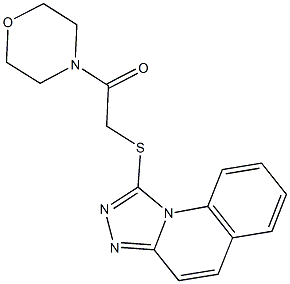 2-(4-morpholinyl)-2-oxoethyl [1,2,4]triazolo[4,3-a]quinolin-1-yl sulfide 结构式