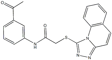 N-(3-acetylphenyl)-2-([1,2,4]triazolo[4,3-a]quinolin-1-ylsulfanyl)acetamide,671199-28-3,结构式