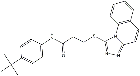 N-(4-tert-butylphenyl)-3-([1,2,4]triazolo[4,3-a]quinolin-1-ylsulfanyl)propanamide Struktur