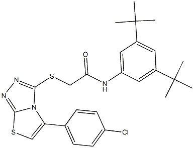 671199-90-9 2-{[5-(4-chlorophenyl)[1,3]thiazolo[2,3-c][1,2,4]triazol-3-yl]sulfanyl}-N-(3,5-ditert-butylphenyl)acetamide