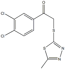 1-(3,4-dichlorophenyl)-2-[(5-methyl-1,3,4-thiadiazol-2-yl)sulfanyl]ethanone,671200-48-9,结构式