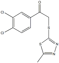 1-(3,4-dichlorophenyl)-2-[(5-methyl-1,3,4-thiadiazol-2-yl)sulfanyl]ethanone Struktur