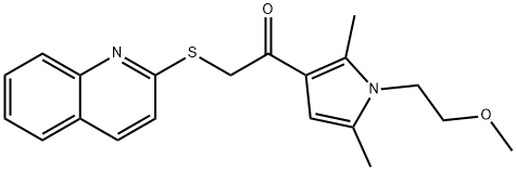 1-[1-(2-methoxyethyl)-2,5-dimethyl-1H-pyrrol-3-yl]-2-(2-quinolinylsulfanyl)ethanone Structure