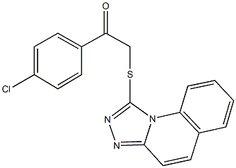 1-(4-chlorophenyl)-2-([1,2,4]triazolo[4,3-a]quinolin-1-ylsulfanyl)ethanone Structure