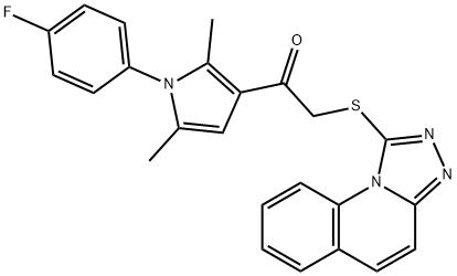 1-[1-(4-fluorophenyl)-2,5-dimethyl-1H-pyrrol-3-yl]-2-([1,2,4]triazolo[4,3-a]quinolin-1-ylsulfanyl)ethanone Structure