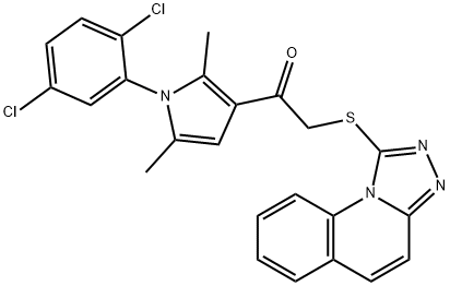 1-[1-(2,5-dichlorophenyl)-2,5-dimethyl-1H-pyrrol-3-yl]-2-([1,2,4]triazolo[4,3-a]quinolin-1-ylsulfanyl)ethanone Struktur