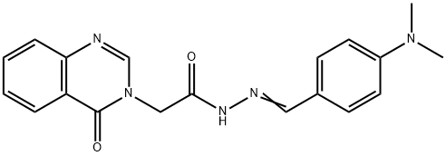 N'-[4-(dimethylamino)benzylidene]-2-(4-oxo-3(4H)-quinazolinyl)acetohydrazide,67140-52-7,结构式