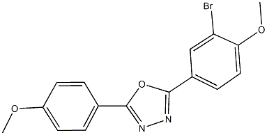 2-(3-bromo-4-methoxyphenyl)-5-(4-methoxyphenyl)-1,3,4-oxadiazole Structure