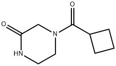 4-(cyclobutylcarbonyl)-2-piperazinone,671793-55-8,结构式