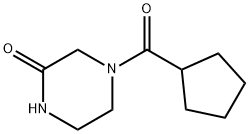 4-(cyclopentylcarbonyl)-2-piperazinone Structure