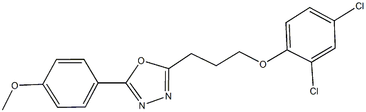 2-[3-(2,4-dichlorophenoxy)propyl]-5-(4-methoxyphenyl)-1,3,4-oxadiazole Struktur