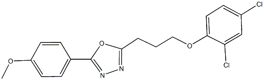 2-[3-(2,4-dichlorophenoxy)propyl]-5-(4-methoxyphenyl)-1,3,4-oxadiazole 化学構造式