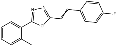 2-[2-(4-fluorophenyl)vinyl]-5-(2-methylphenyl)-1,3,4-oxadiazole Structure