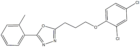 2,4-dichlorophenyl 3-[5-(2-methylphenyl)-1,3,4-oxadiazol-2-yl]propyl ether Structure