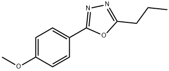 2-(4-methoxyphenyl)-5-propyl-1,3,4-oxadiazole 化学構造式