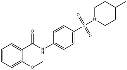 2-methoxy-N-{4-[(4-methyl-1-piperidinyl)sulfonyl]phenyl}benzamide Structure