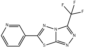 6-(3-pyridinyl)-3-(trifluoromethyl)[1,2,4]triazolo[3,4-b][1,3,4]thiadiazole Struktur