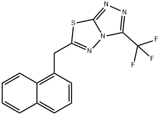 6-(1-naphthylmethyl)-3-(trifluoromethyl)[1,2,4]triazolo[3,4-b][1,3,4]thiadiazole Struktur