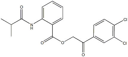 2-(3,4-dichlorophenyl)-2-oxoethyl 2-(isobutyrylamino)benzoate Structure