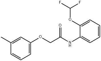 N-[2-(difluoromethoxy)phenyl]-2-(3-methylphenoxy)acetamide Struktur