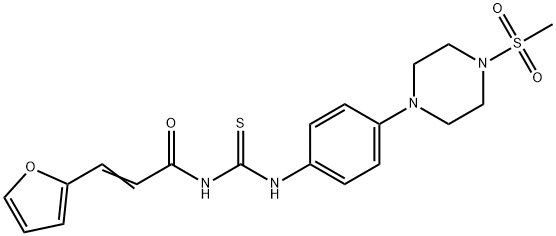 N-[3-(2-furyl)acryloyl]-N'-{4-[4-(methylsulfonyl)-1-piperazinyl]phenyl}thiourea,672319-31-2,结构式