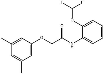 N-[2-(difluoromethoxy)phenyl]-2-(3,5-dimethylphenoxy)acetamide Struktur