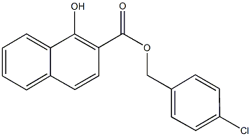 4-chlorobenzyl 1-hydroxy-2-naphthoate 化学構造式