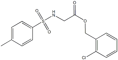 2-chlorobenzyl {[(4-methylphenyl)sulfonyl]amino}acetate,672340-40-8,结构式