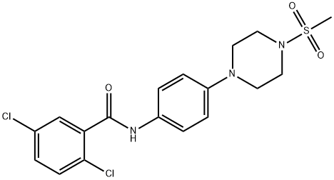 2,5-dichloro-N-{4-[4-(methylsulfonyl)-1-piperazinyl]phenyl}benzamide Structure