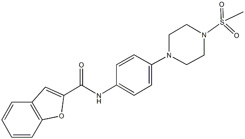 672344-19-3 N-{4-[4-(methylsulfonyl)-1-piperazinyl]phenyl}-1-benzofuran-2-carboxamide