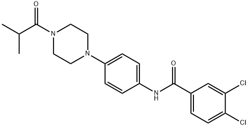 3,4-dichloro-N-[4-(4-isobutyryl-1-piperazinyl)phenyl]benzamide Structure