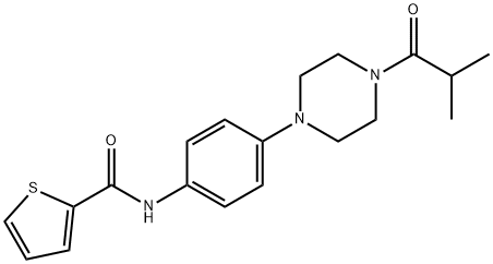 N-[4-(4-isobutyryl-1-piperazinyl)phenyl]-2-thiophenecarboxamide Struktur