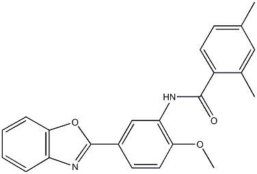 N-[5-(1,3-benzoxazol-2-yl)-2-methoxyphenyl]-2,4-dimethylbenzamide Structure