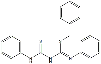 benzyl N-(anilinocarbothioyl)-N'-phenylimidothiocarbamate Struktur