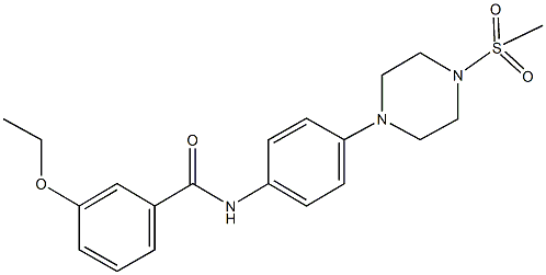 3-ethoxy-N-{4-[4-(methylsulfonyl)-1-piperazinyl]phenyl}benzamide Struktur